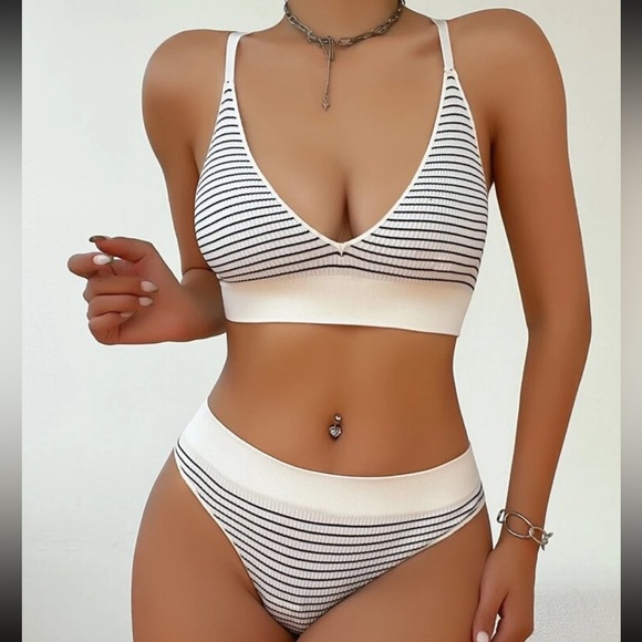 Other - Striped bralette & panty set